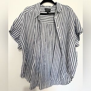 J. Crew Women's shirt Capitaine Baird McNutt Irish Linen XL